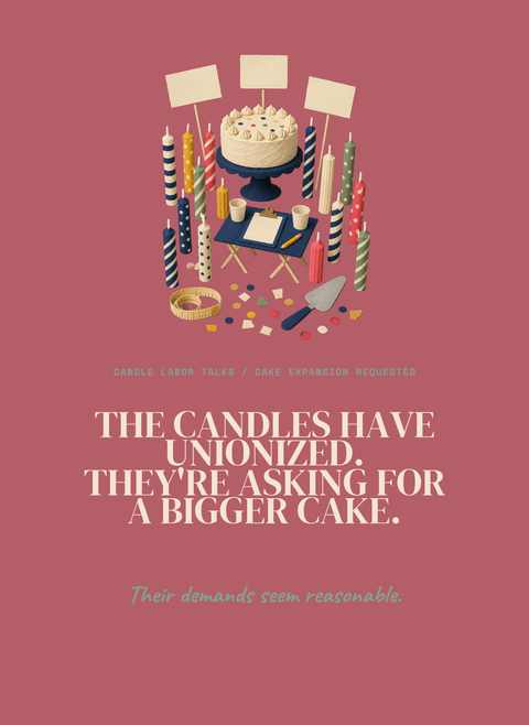 The Candles Have Unionized. They're Asking for a Bigger Cake.