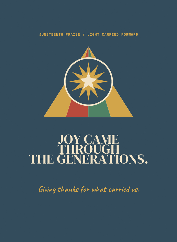 Joy Came Through the Generations. front