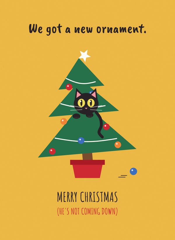 We Got a New Ornament (Cat in the Tree) front