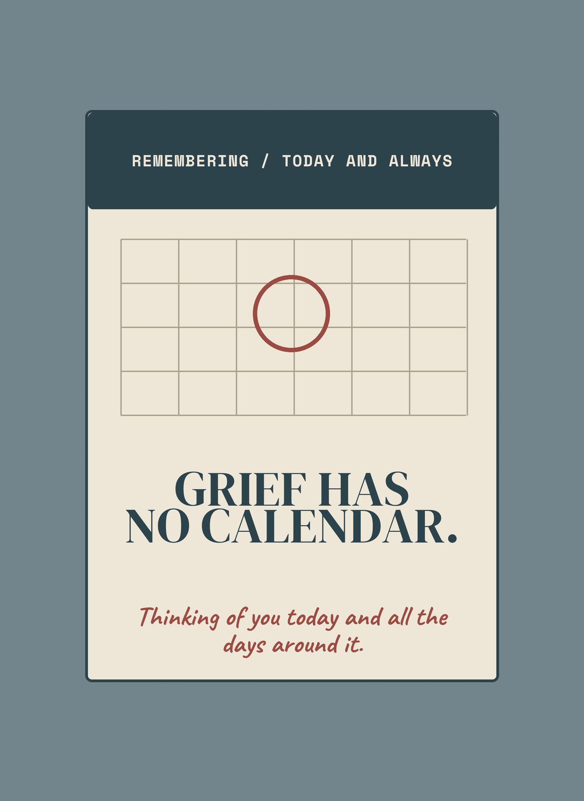TWH-CD106 - Grief Has No Calendar.
