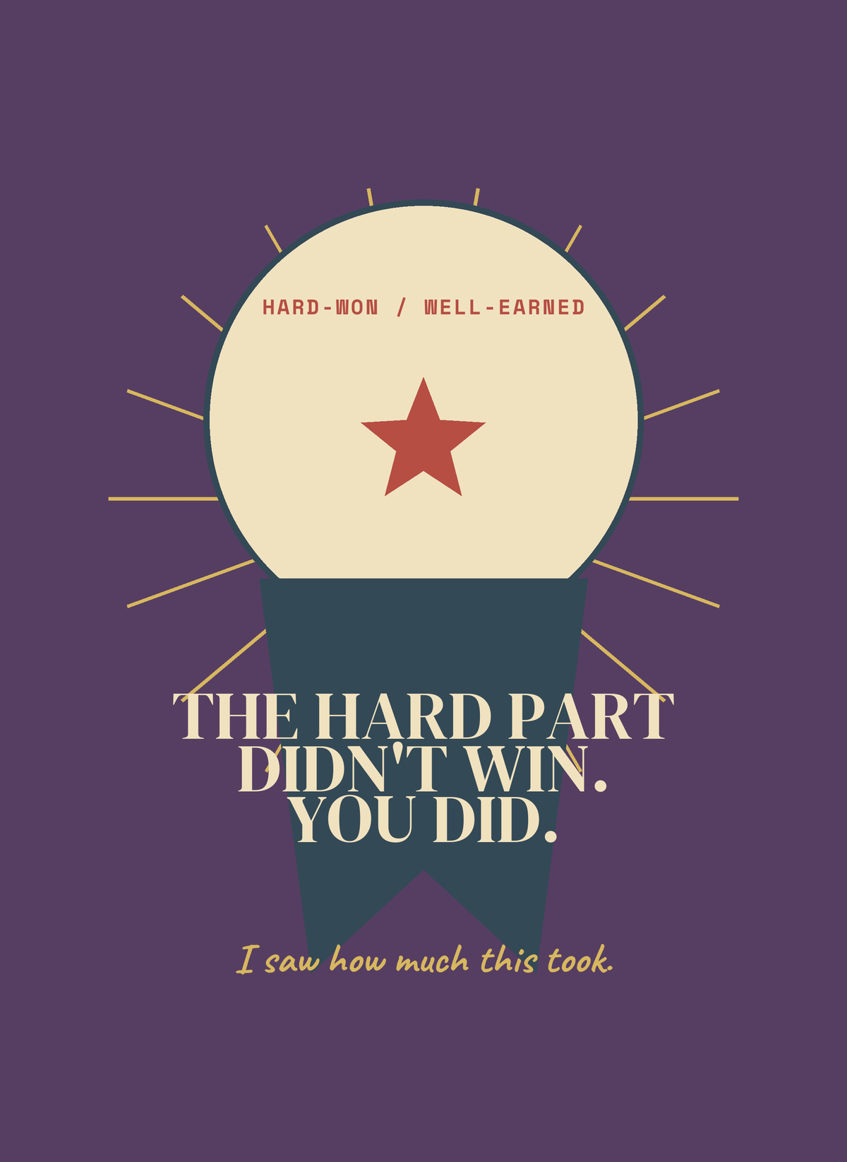 TWH-CD62 The Hard Part Didn't Win. You Did.